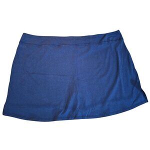 Size 4X (28W-30W) Athletic Works Womens 4X DriWorks Navy Skort Built-In Shorts